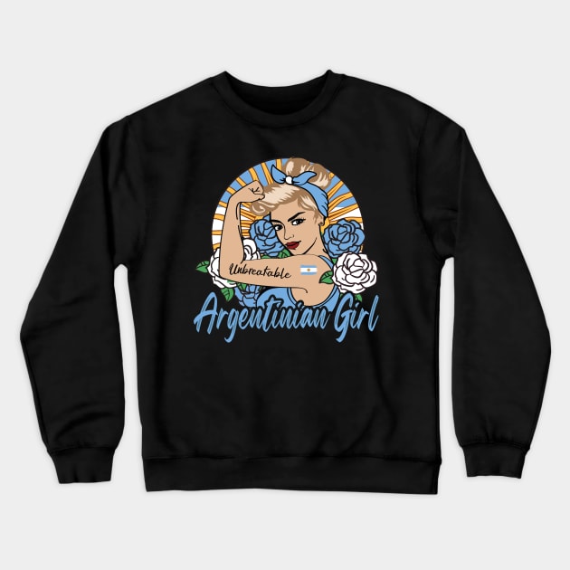 Argentinian Girl Crewneck Sweatshirt by JayD World